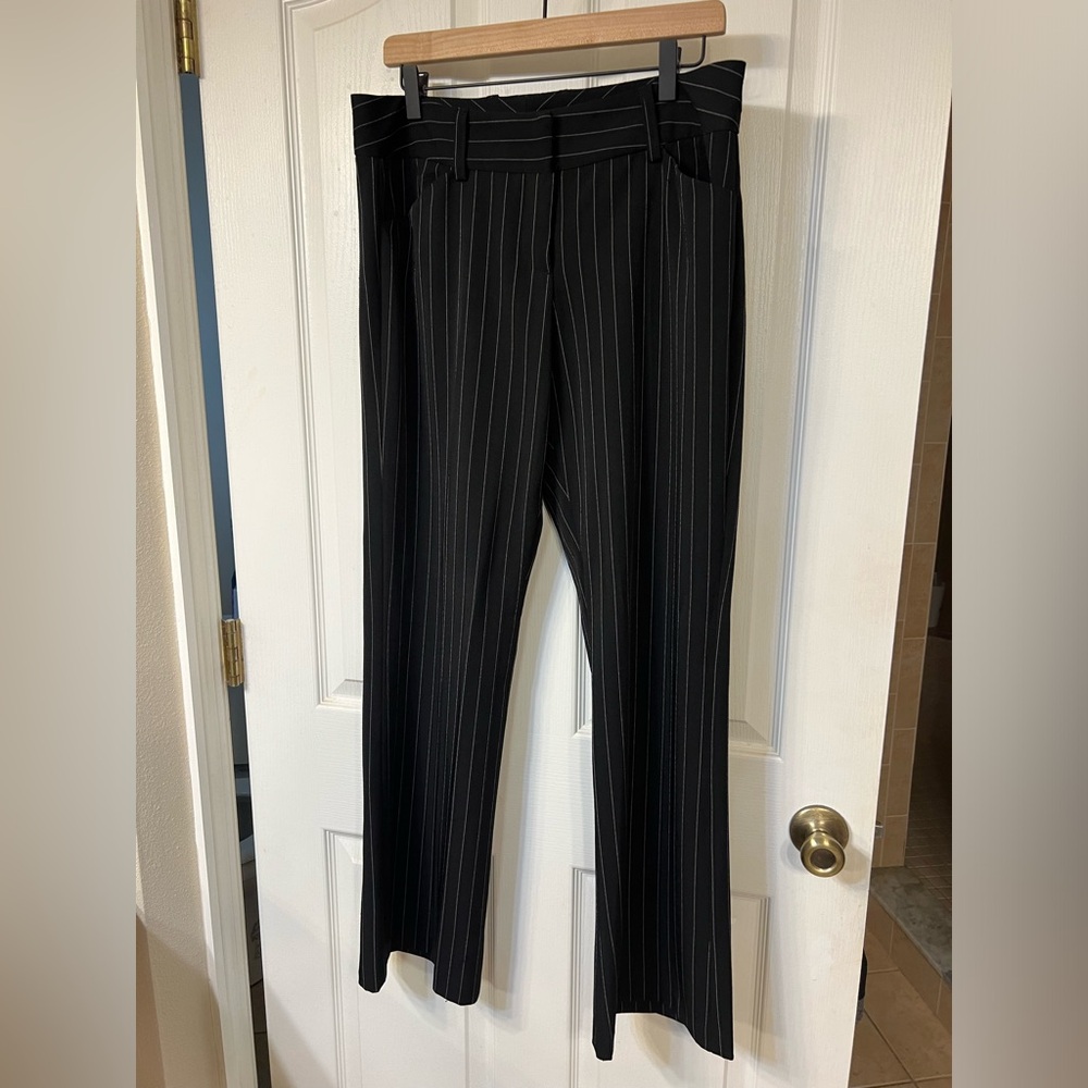 Women’s Pin Stripe Black White Dress Pants Sz 13